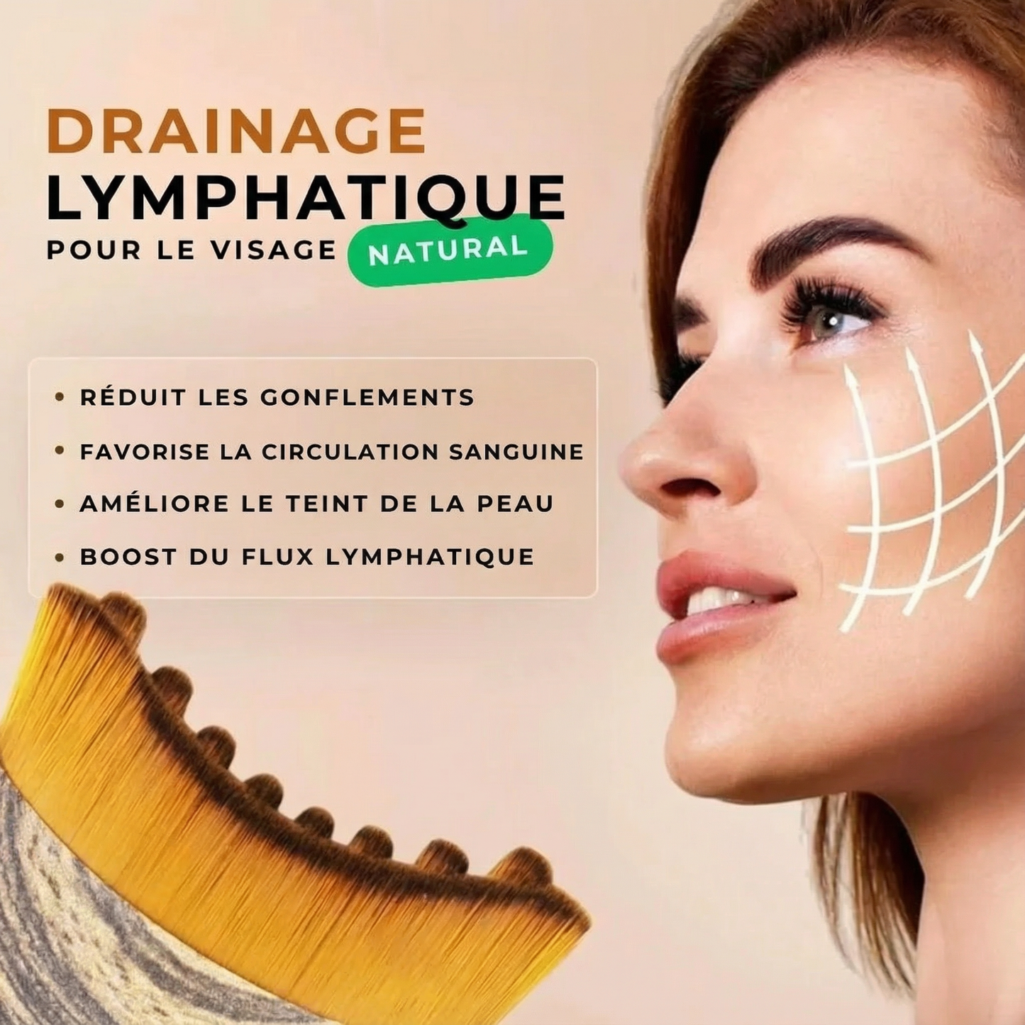 Brosse de massage Lymphatique